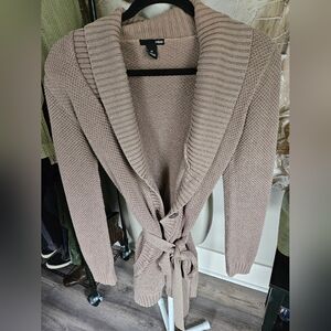 H&M Tan Cardigan Sweater Size M